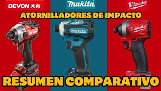 Comparativa TALADROS Devon 🥇 Milwaukee🥈 Makita 🏅🛠 Atornilladores de IMPACTO [upl. by Prescott]