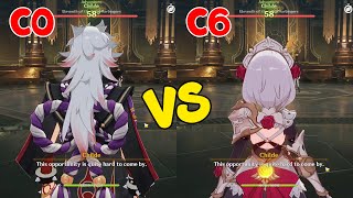 C0 Itto vs C6 Noelle Redhorn Stonethresher Showcase  Genshin Impact [upl. by Donny990]