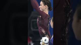 Anna Shcherbakova on Olympic Games alinazagitova alexandratrusova annashcherbakova olympics ice [upl. by Anawik]