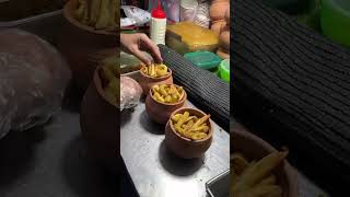 time lapse kulhad pizza fries fast forward cooking matka pizza matka fries [upl. by Eimirej]