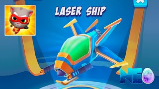 Talking Tom Hero Dash Gameplay Walkthrough Part 10  New Laser Ship iOS Android [upl. by Oatis950]