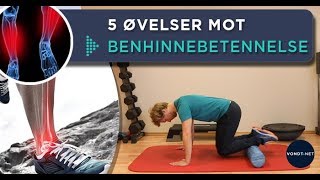 5 Øvelser mot Benhinnebetennelse Hjemmetrening [upl. by Florine937]