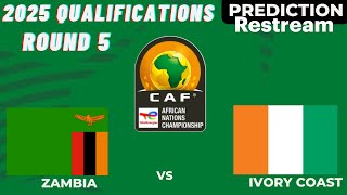 Zambia vs Ivory Coast Live CAF Africa Nations Cup 2024 Qualification 2024 Challenge [upl. by Dulcie]