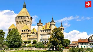 Beautiful Medieval Swiss Towns 🇨🇭  Murten Morges 2024  Must Visit Place  4K Travel Vlog [upl. by Yrome]