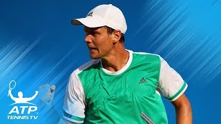 Berdych and Dimitrov pushed hard Tsonga loses  Queen’s 2017 Highlights Day 3 [upl. by Karab]