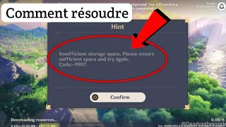 Comment résoudre le problème despace de stockage insuffisant de Genshin Impact sur Android [upl. by Nirtak]