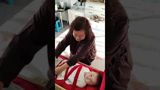 Baby Care making a cradle with safely swaddle method [upl. by Socrates591]