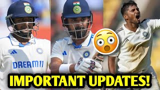 IMPORTANT UPDATES on Team India 🔥 KL Rahul Musheer Axar Kuldeep IND vs BAN Cricket News [upl. by Beverle]