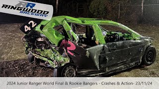 Junior Bangers World Final amp Rookie Bangers  Ringwood Raceway 231124 [upl. by Boothman]