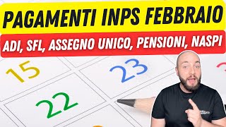 PAGAMENTI INPS FEBBRAIO 2024 tutte le date per varie categorie [upl. by Attenyt]