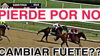 BOTA LA CARRERA  NO CAMBIA FUETE carrerasdecaballos horseracing [upl. by Aticnemrac]