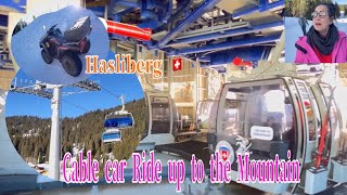 Cable car ride up 🚠 to the Mountain  Hasliberg Switzerland fypシcablecar switzerland snow [upl. by Anhaj942]