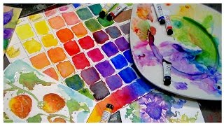 Review of Daniel Smith Watercolors amp Demo Chinese Lanterns [upl. by Sinnylg]