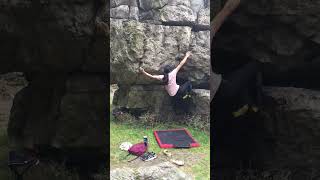 La Porcherie Droite assis 6B FA Roc La Tour climbing bouldering [upl. by Loria]