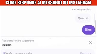 COME RISPONDERE AI MESSAGGI SU INSTAGRAM 😱 COME RISPONDERE A UN MESSAGGIO SPECIFICO SU INSTAGRAM [upl. by Cotterell]