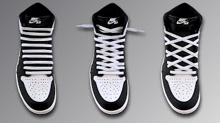 3 COOL WAYS TO LACE NIKE AIR JORDAN 1 HIGH  Jordan 1 High Lacing [upl. by Hgiel]