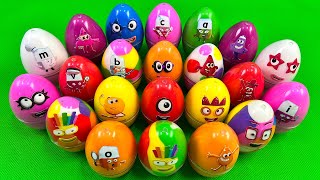 Looking Numberblocks Colourblocks with Rainbow Dinosaur Egg CLAY Coloring Satisfying Video ASMR [upl. by Bauske741]