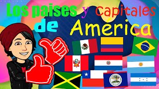 PAISES Y CAPITALES DE AMERICA PARA NIÑOS [upl. by Karil877]