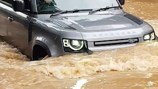 Defender v Flooded Ford Who Wins  Kenilworth ford  Shorts [upl. by Yanal]