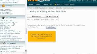 How to add an A entry for your hostname using WHM  WHM Setup Tutorials [upl. by Naleek]