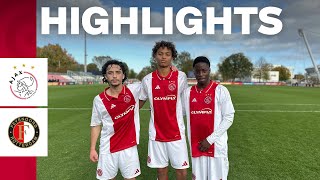 INSANE END TO THE GAME 😵‍💫  Highlights Ajax O17  Feyenoord O17 [upl. by Incrocci]