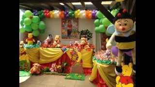 Winnie Pooh themed Party ideas by Carmen Party for Kids Elias 1st bday [upl. by Atnod772]