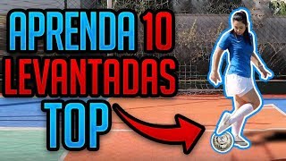 Aprenda 10 LEVANTADAS de BOLA no FUTEBOL tutorial [upl. by Revilo491]