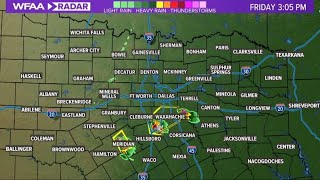 LIVE RADAR Latest timing for severe storms in DFW on Friday [upl. by Aziar]