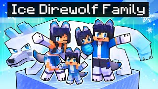 Having an ICE DIREWOLF FAMILY in Minecraft [upl. by Alrahc]