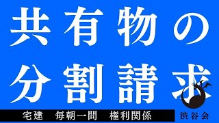 「共有物の分割請求」宅建 毎朝一問《権利関係》《559》 [upl. by Arahc300]