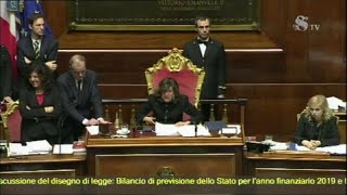 Manovra approvata al senato tra le polemiche [upl. by Oryaj278]