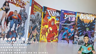 SAGAS DCLIGA DA JUSTIÇA VOL 16 BATMAN VOL 238 SUPERMAN VOL 327 FLASH VOL 7 MULHERMARAVILHA 2 [upl. by Alleunamme]