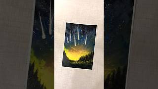 easy sky painting tutorial  satisfying art  easy acrylic painting  Meteor Shower Magic art diy [upl. by Aristotle]