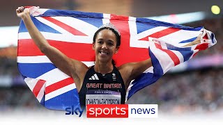 Great Britains Katarina JohnsonThompson wins silver in the womens Heptathlon [upl. by Enoid682]