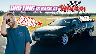 WINTON Drifting is BACK Instantly Broke The RB20 AU Falcon [upl. by Ayenet]