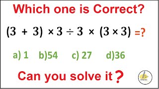 Quiz 51  Which one is Correct  3  3 ×3÷3 × 3×3 [upl. by Frymire110]