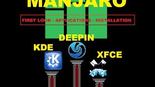 Manjaro DEEPIN VS KDE VS XFCE [upl. by Aizat679]