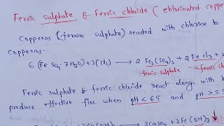 Ferric sulphate and ferric chloride coagulation  Sodium aluminate coagulation [upl. by Russian]