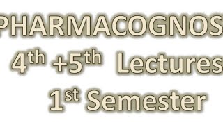 pharmacognosy Lecture 4  5 glycoside [upl. by Charity464]