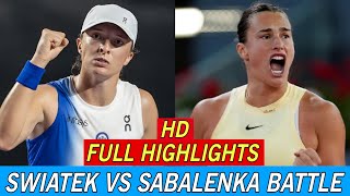 Iga Swiatek Beast Mode Vs Aryna Sabalenka  Epic Battle Highlights HD [upl. by Natsuj]