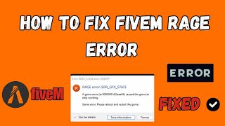 How To Fix FiveM RAGE Error UNKNOWN ERRGENENTCONT3 errstrinfo2 [upl. by Jacquenette]