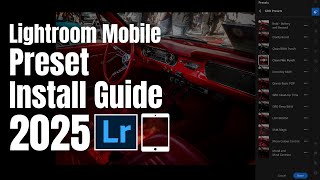 How To Import Presets Into Lightroom Mobile  Quick Guide 2025 [upl. by Simson614]