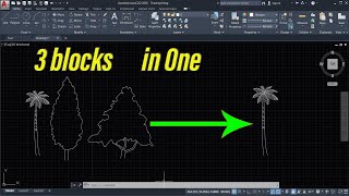 Adding Three blocks In One using dynamic block of AutoCAD [upl. by Nosral]