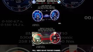 VW Passat B8 20 BiTDI vs BMW 530D F10 acceleration battle 0250 [upl. by Ziom]