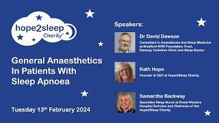 Webinar 7  General Anaesthetics In Patients With Sleep Apnoea [upl. by Alyse]