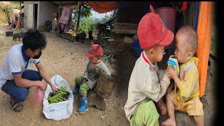 3 year old boy goes to pick green beans to sell to buy milk for his younger sibling [upl. by Aserej]