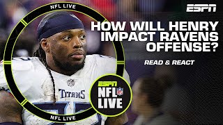 Read amp React What impact will Derrick Henry have on the Ravens’ offense  NFL Live [upl. by Isewk582]