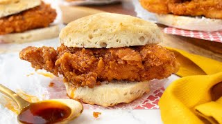 Copycat Hardees Nashville Hot Chicken Biscuit Recipe [upl. by Ardell326]