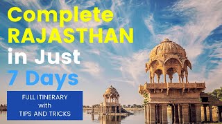 Rajasthan Tour in JUST 7 Days  Full Rajasthan Itinerary of 7 Days by TravelMock 2022 [upl. by Ydnal388]