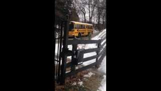 Loudoun County school bus slides on ice [upl. by Bevis404]